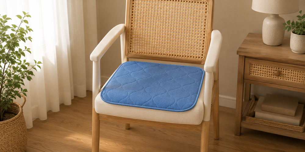 Washable care pad protecting a home chair seat