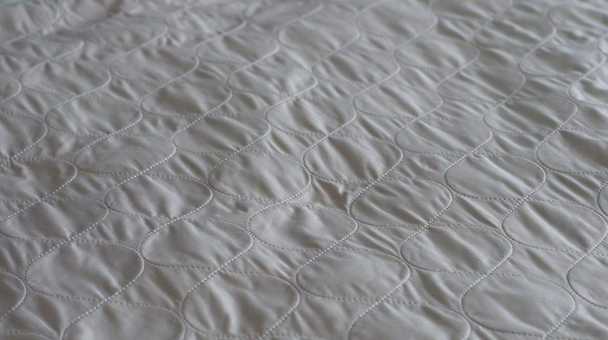 Washable care pads shown on a soft home textile