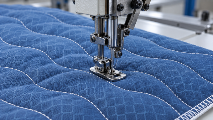 Quilting or stitching