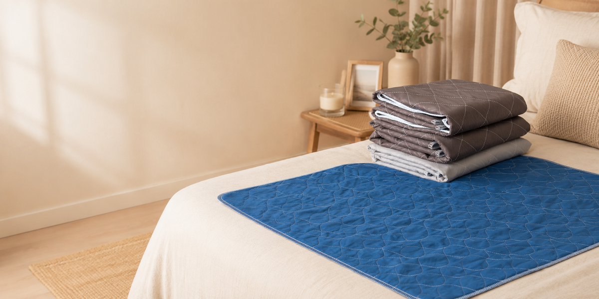 Folded Qelmarzano washable care pads